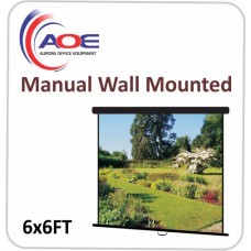 Manual Wall Mounted Matte White 6x6FT